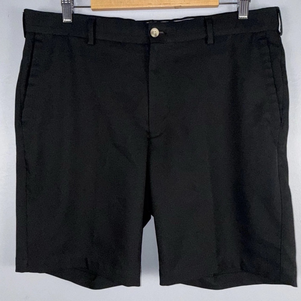 Peter Millar Shorts Men’s 35 Performance Salem 9" Black Classic Preppy Golf